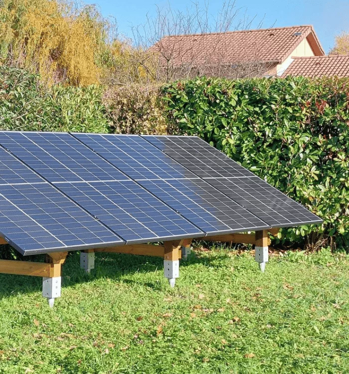 panneaux solaires au sol